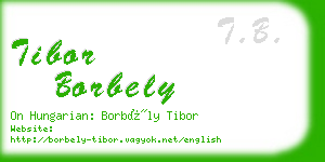 tibor borbely business card